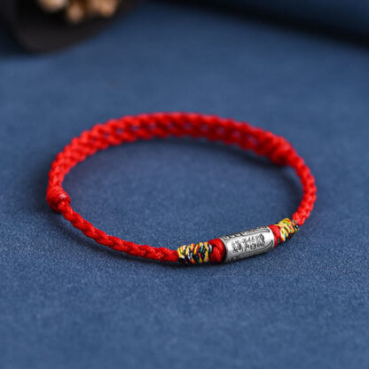 Handcrafted 925 Sterling Silver Everything Goes Well Design Protection Strength Bracelet Anklet - 图片 4
