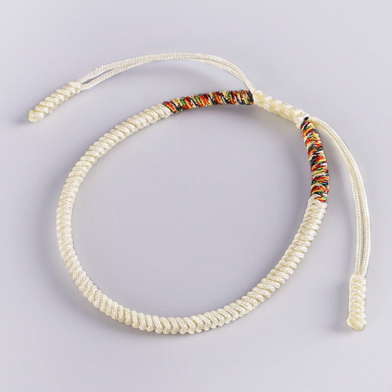 Buddha Stones 3Pcs Tibetan Handmade Multicolored Luck King Kong Knot Auspiciousness Bracelet - 图片 8