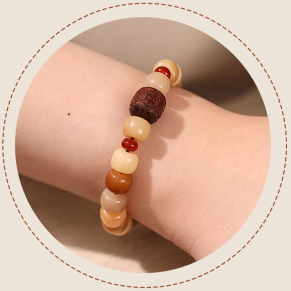 Natural Bodhi Seed The Lord of the Corpse Forest Om Mani Padme Hum Wisdom Bracelet - 图片 6