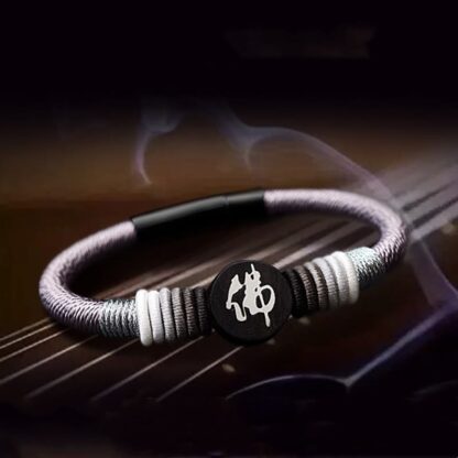 Buddha Stones Buddha Character Ebony Handcrafted Rope Bracelet - 图片 5