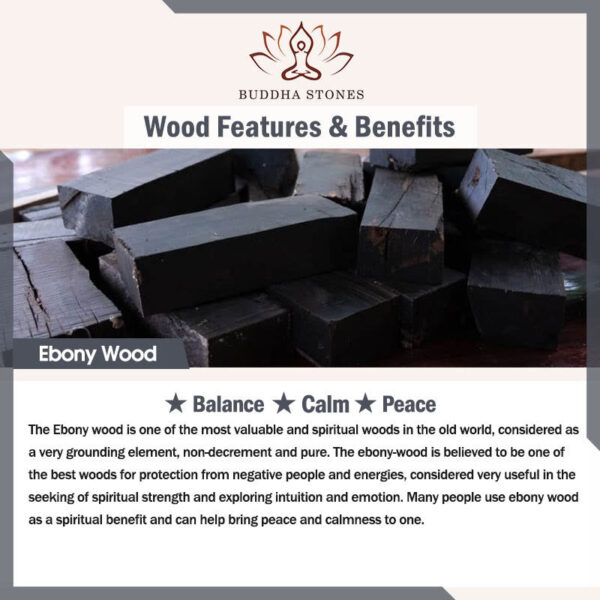 Buddha Stones Ebony Wood Copper Balance Protection Couple Bracelet - 图片 10