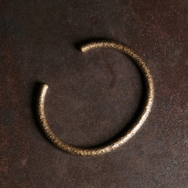 Buddha Stones Rustic Design Copper Balance Adjustable Cuff Bracelet - 图片 16