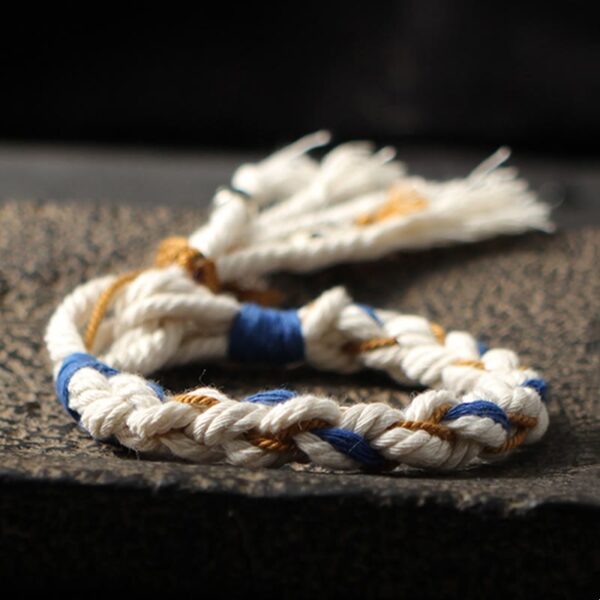Buddha Stones Tibet Zakiram Goddess of Wealth Thangka Handmade Luck Bracelet - 图片 14