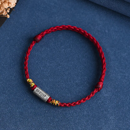 Handcrafted 925 Sterling Silver Everything Goes Well Design Protection Strength Bracelet Anklet - 图片 25