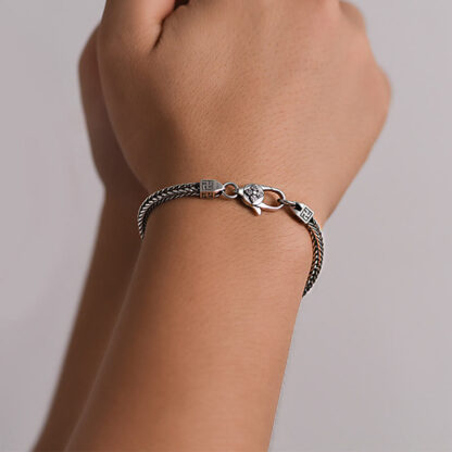 Tibetan Double Dorje Vajra Swastika Spiritual Power Chain Bracelet - 图片 5