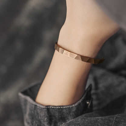 Buddha Stones Vintage Rustic Design Copper Wealth Adjustable Cuff Bracelet - 图片 8