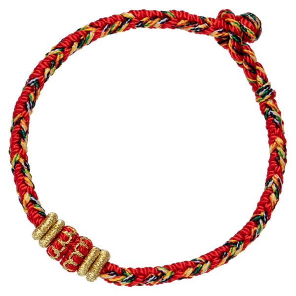 Buddha Stones Tibet Handmade Chinese Zodiac Natal Buddha Luck Strength Braided String Bracelet - 图片 12